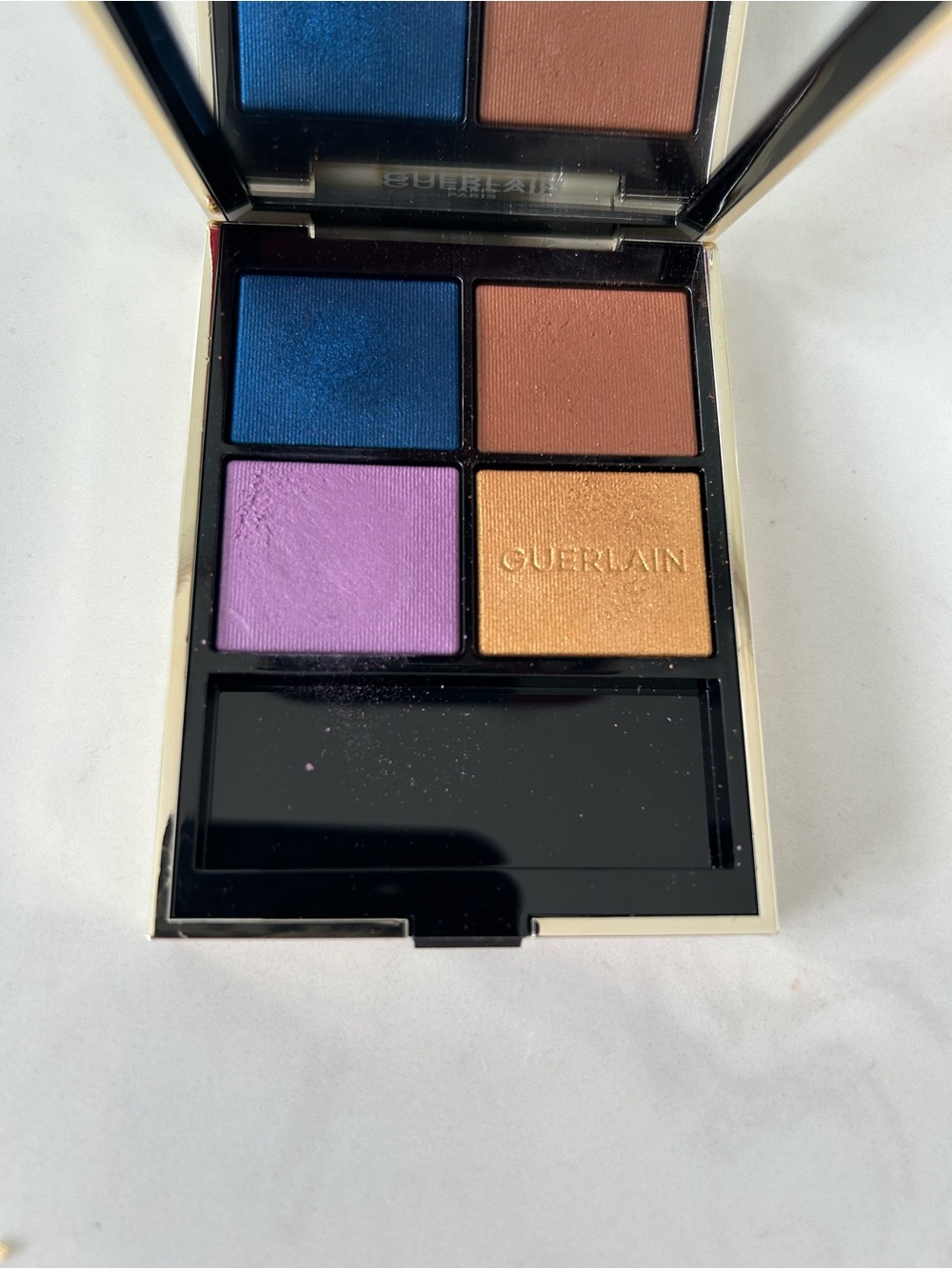Guerlain Women Makeup Eyeshadow Quad in Blue, Brown, Purple & Gold